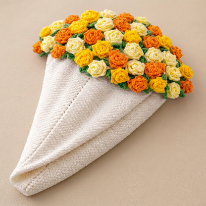 Szerelmi rózsák - Kézzel horgolt csokor